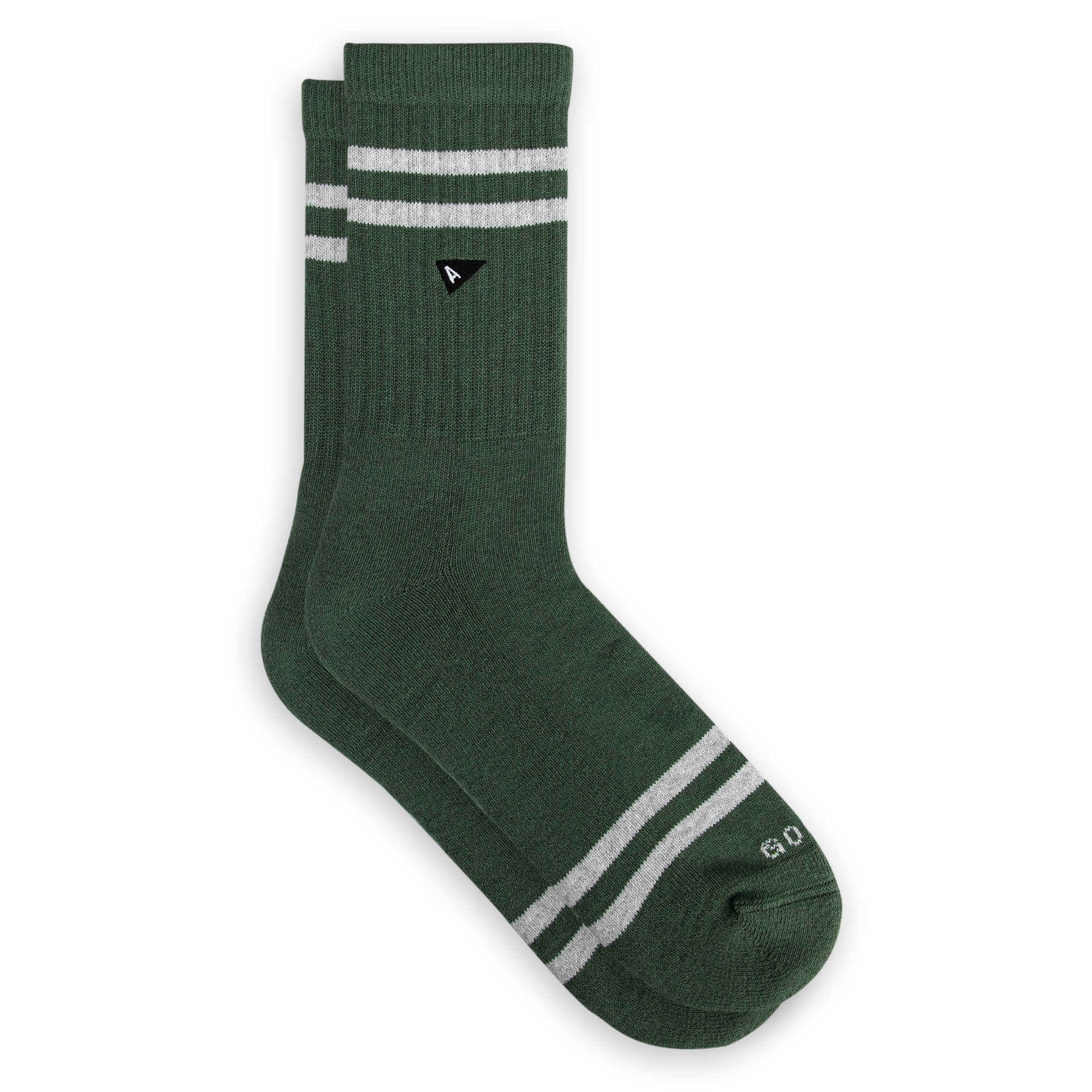 Crew Sock - Olivine Stripe