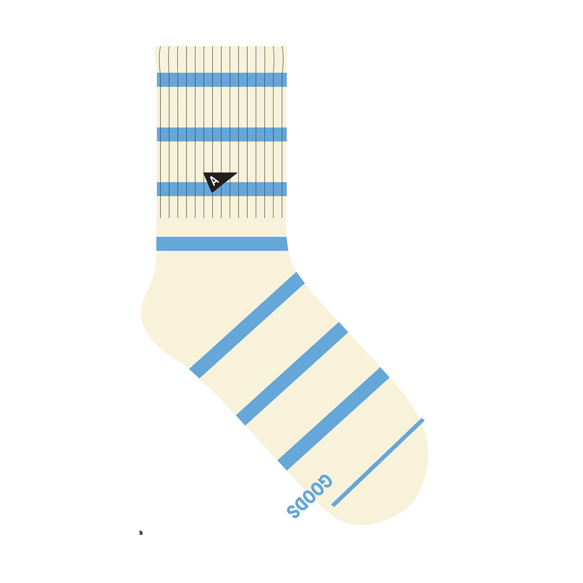 Crew Sock - Steel Stripe