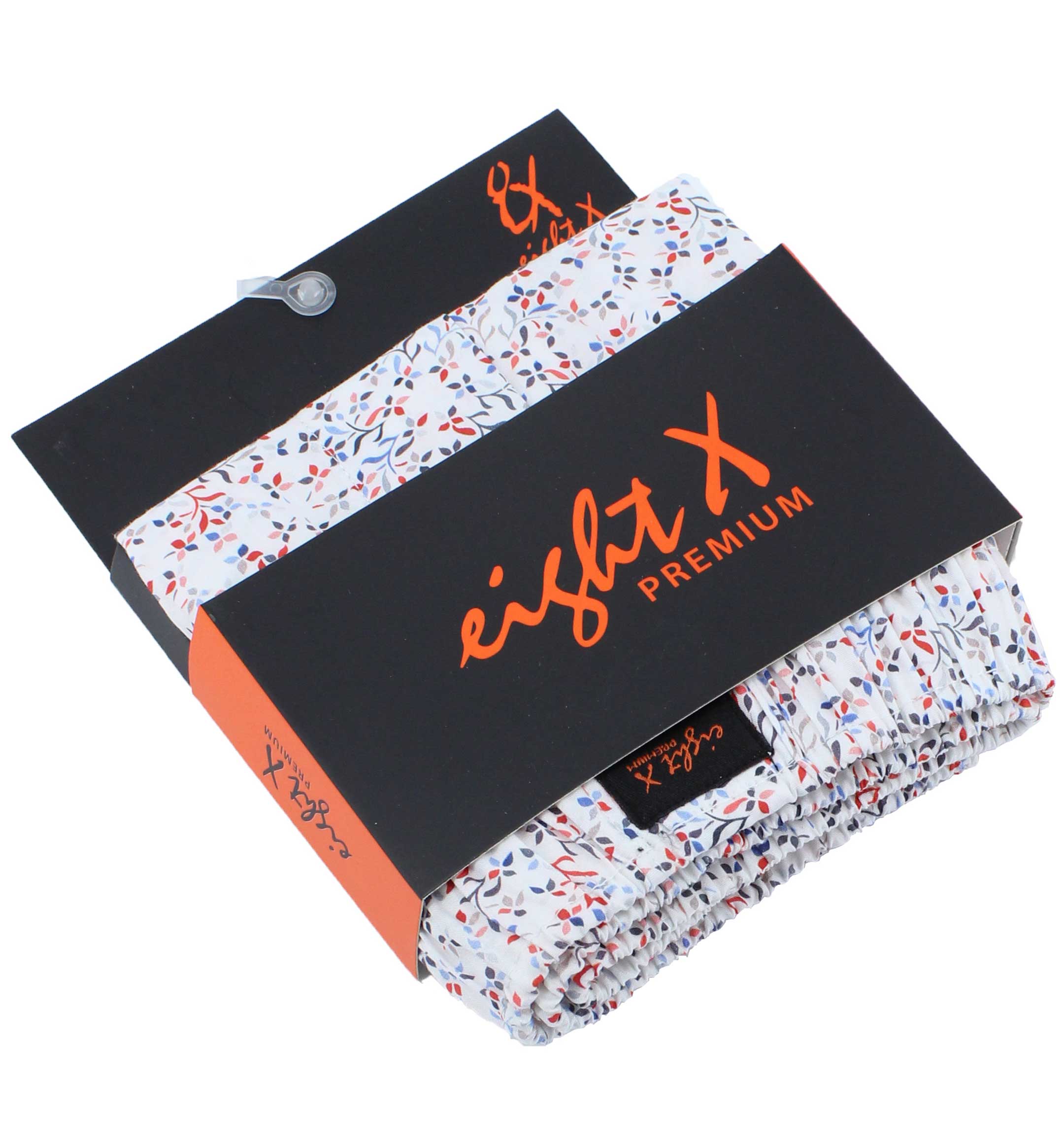 White Colorful Print Boxers