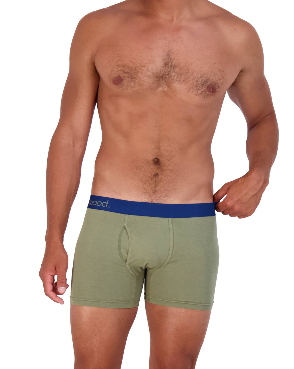Boxer brief w/fly-olive