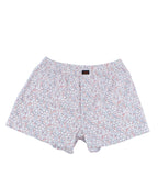 White Colorful Print Boxers