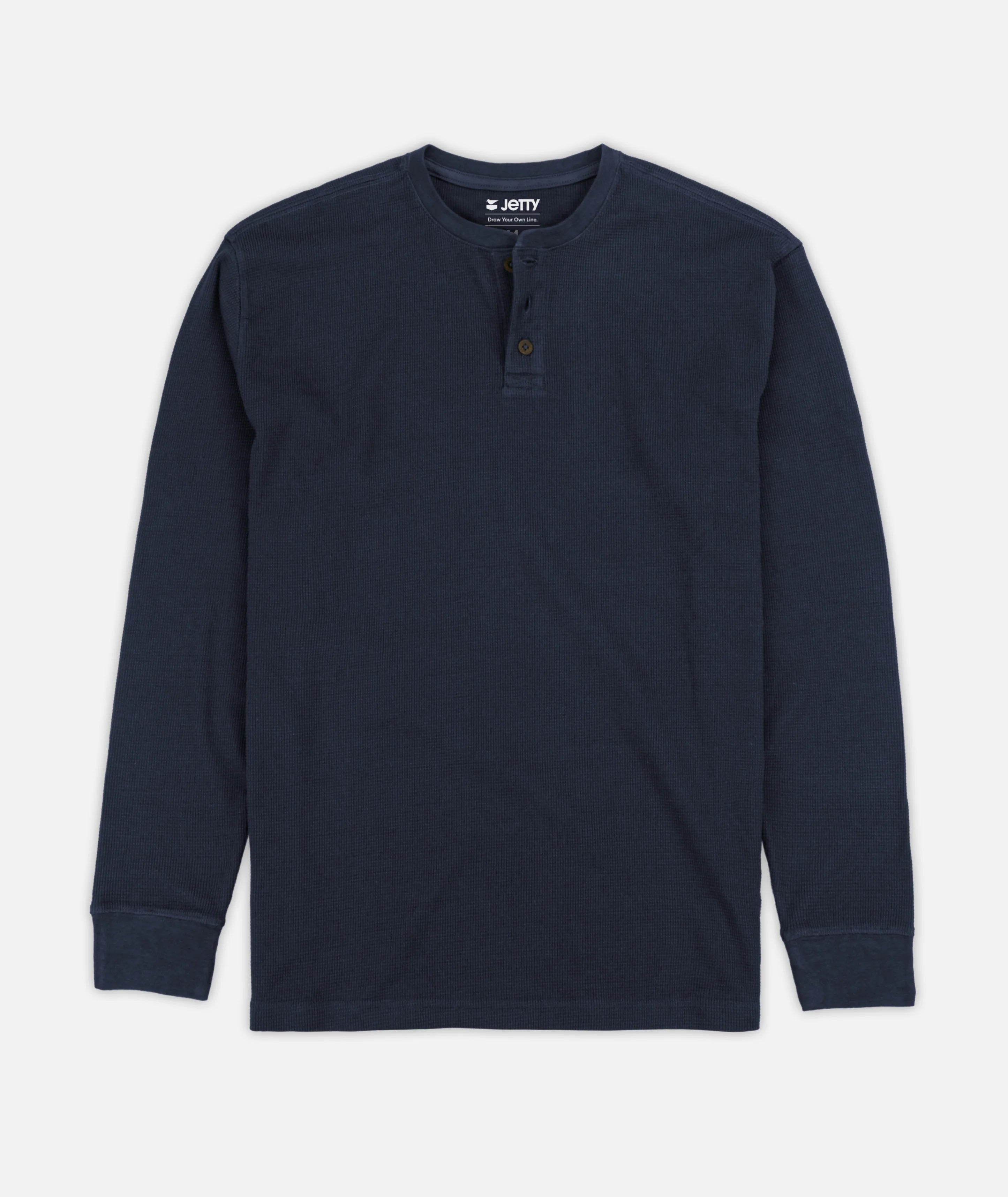 Seabed Waffle Henley Long Sleeve