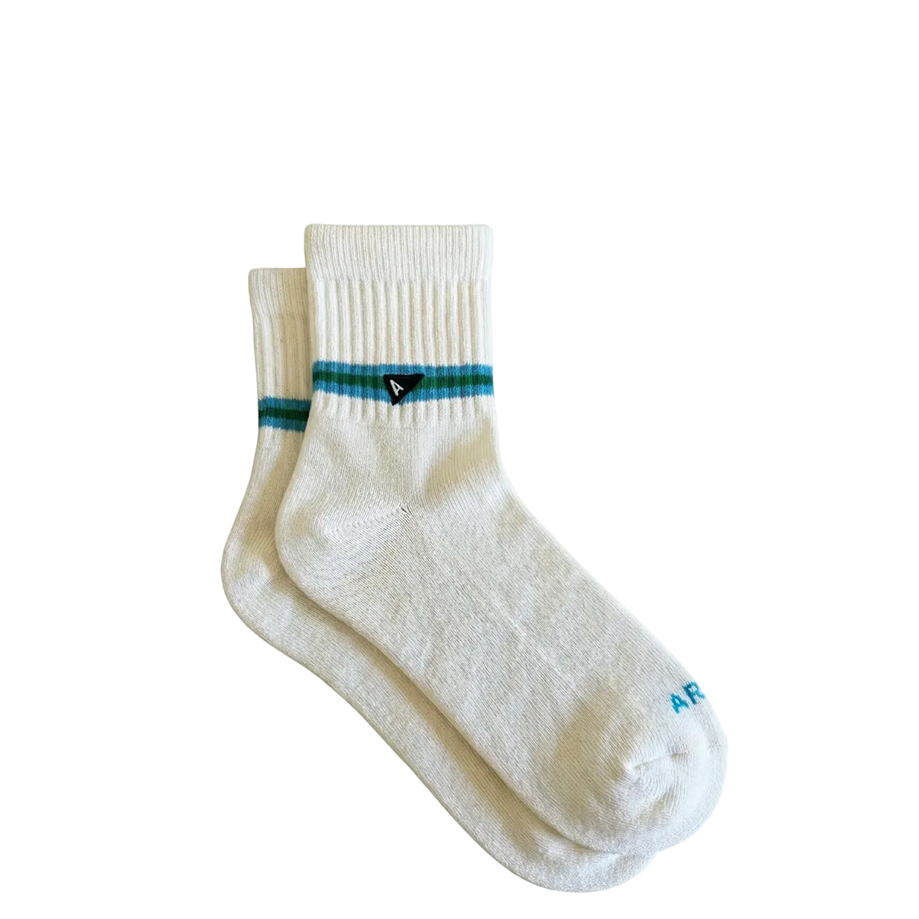 Arvin Goods Blue Stripe Recycled Cotton Ankle Socks